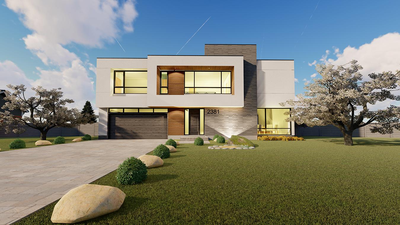 Powell Court Modern House in Burlington  by Lima Architects Inc