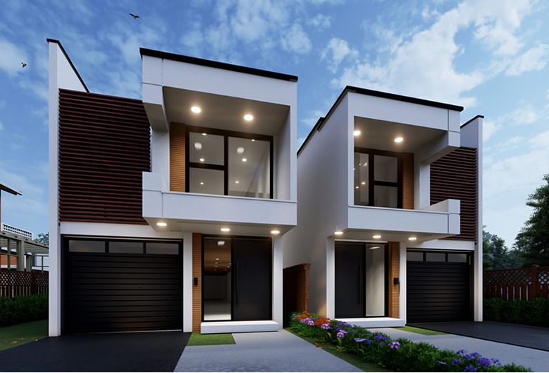 Twin Modern Houses, Mississauga ON